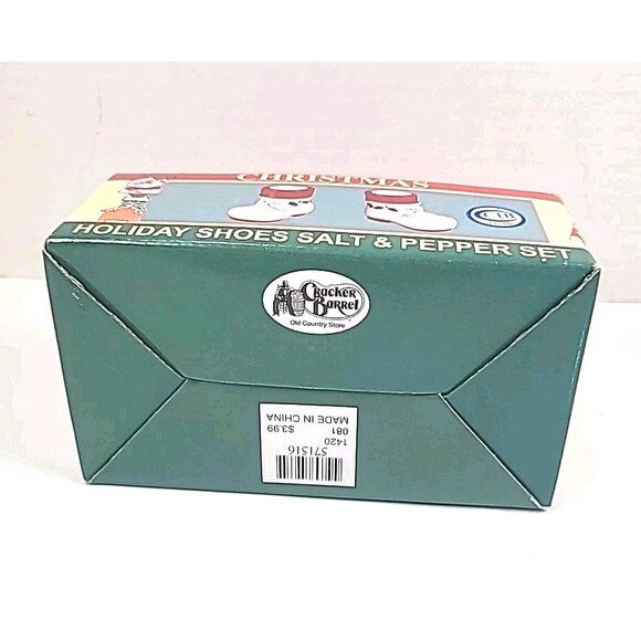 Vintage Christmas Santa boots salt and pepper shakers Cracker Barrel - Picture 5 of 5